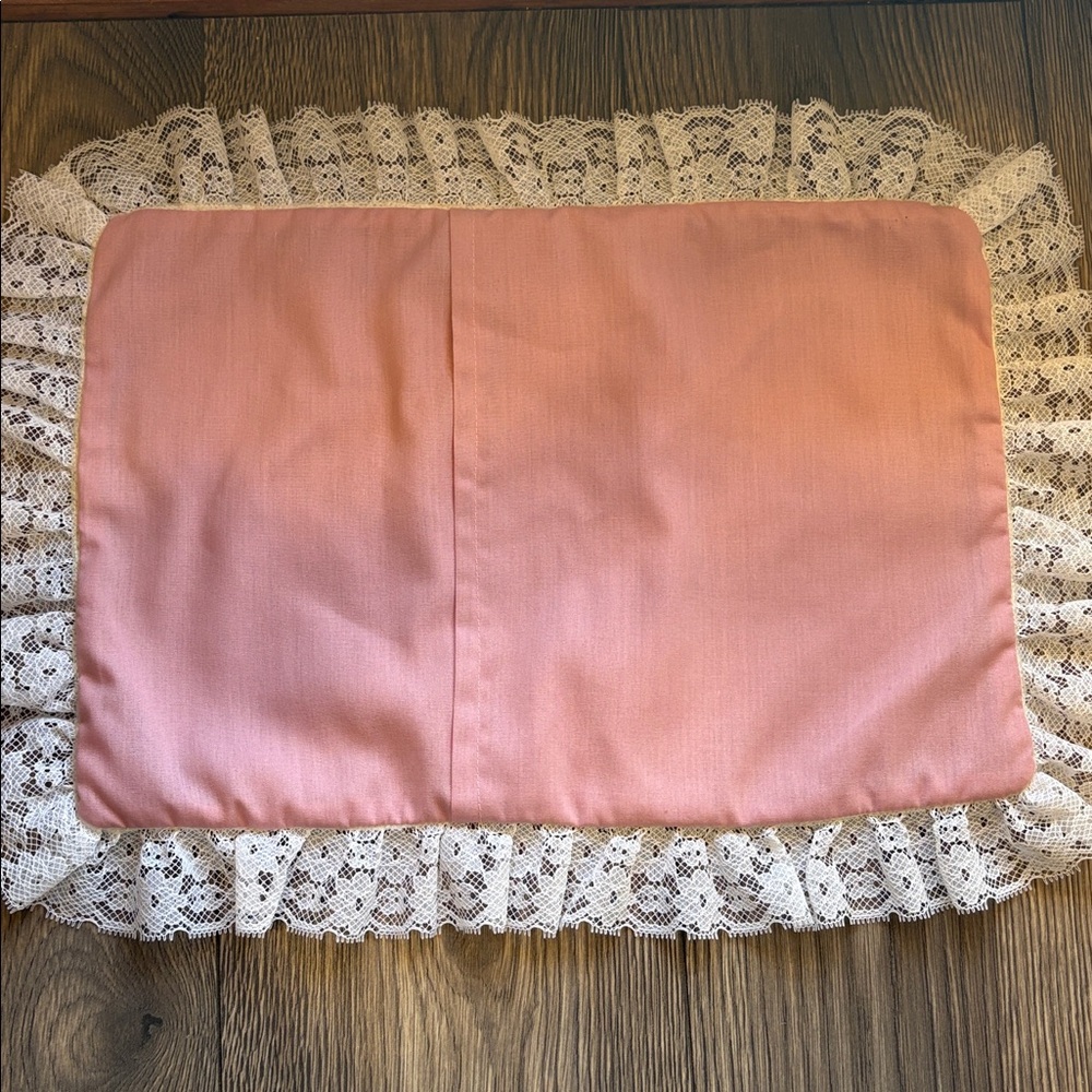 Vintage Pink Lace Dog Pillow - Picture 2 of 4